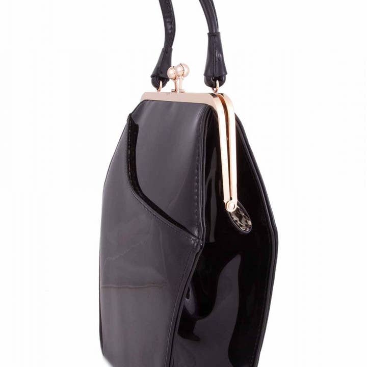 Tatyana Clothing - Wholesale Top Handle Bag - Women's - To Die For Purse in Patent Vegan Leather5
