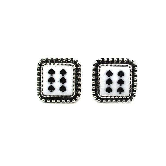 Snowing West - Wholesale Stud/Post Earrings - Spade Dice Post Earring