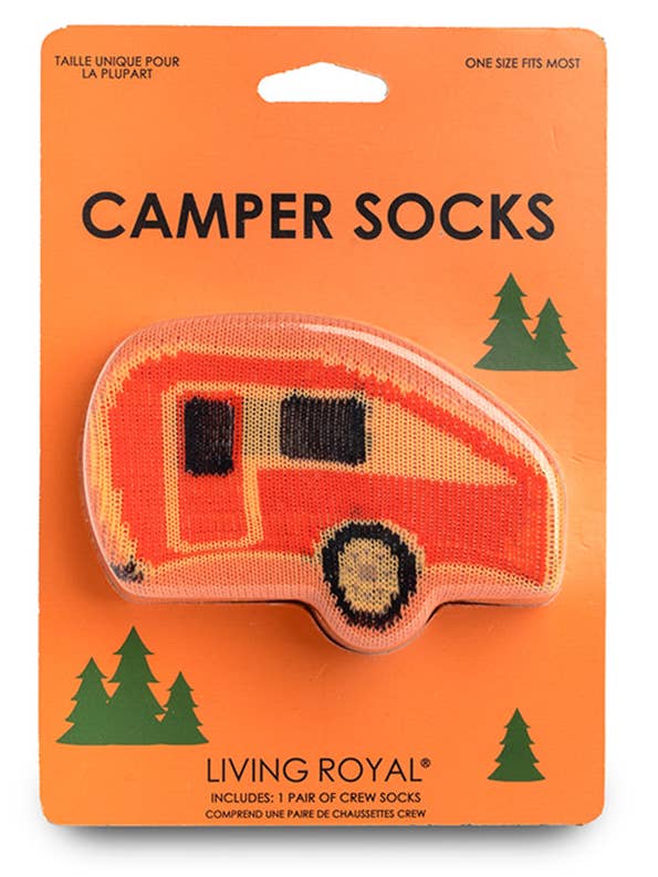 3D Packaged Crew Socks - Camper at the Lake - Orange and other Purchase Wholesale funatic socks. Free Returns & Net 60 Terms on Faire trending on Faire.