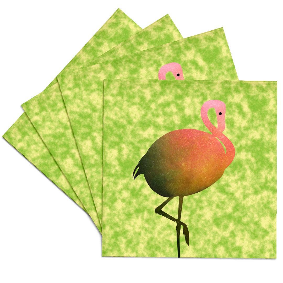 3dRose - Vendita all'ingrosso Sottobicchiere - 3dRose, FLAMANGO - Design Divertente di Fenicottero, Sottobicchiere0