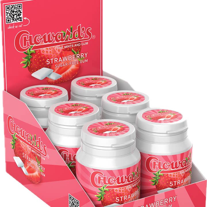 Suikervrije aardbeienkauwgom voor wholesale door C. Howard Company, Inc.