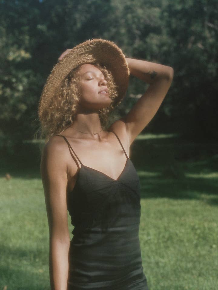 Val Midi Slip Dress - Black for wholesale by Stevie Aura