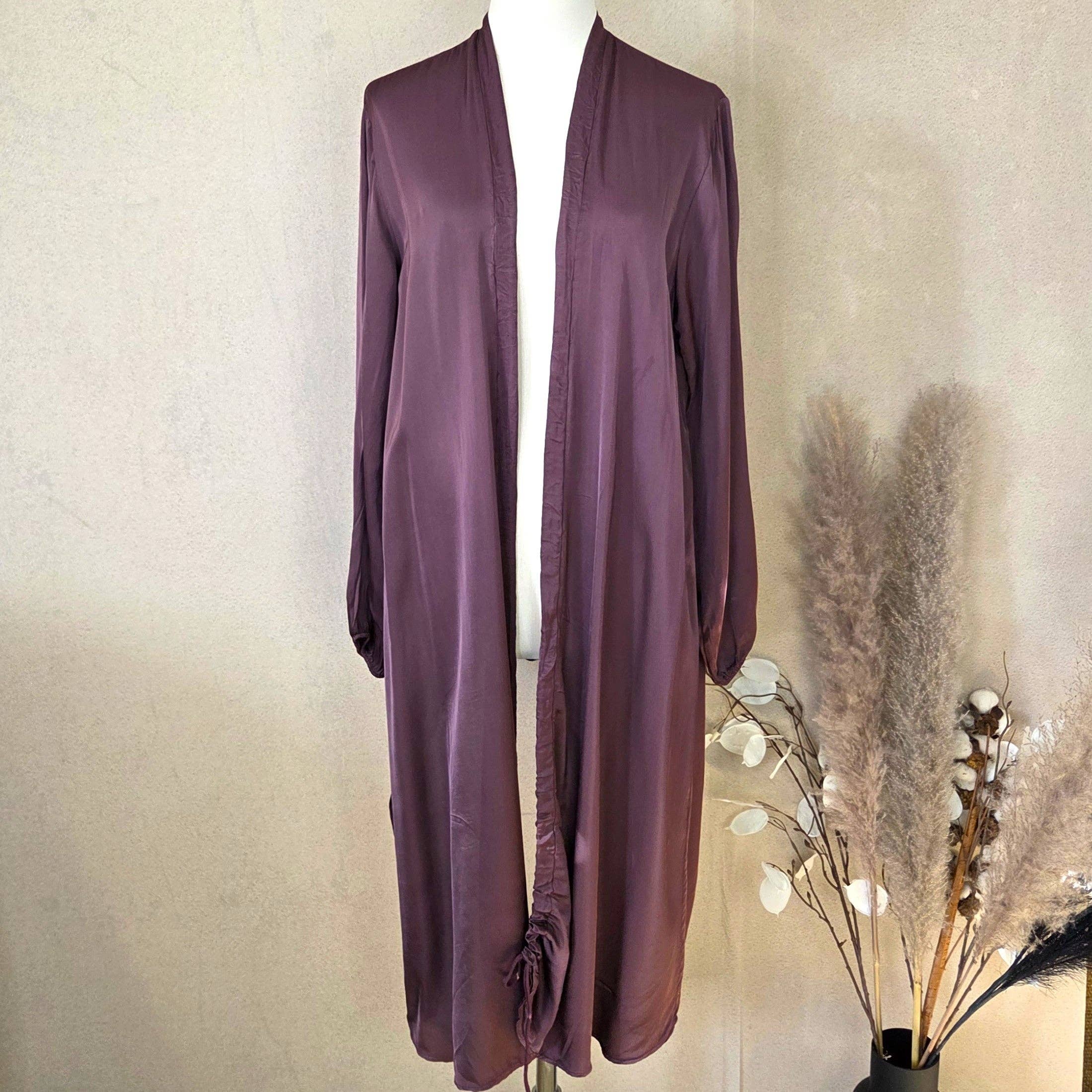 Tempest Designs - Venta al por mayor Kimono - Mujer - Sobrecamisa estilo kimono de mezcla de seda con detalle de cordón en la parte delantera (M)5