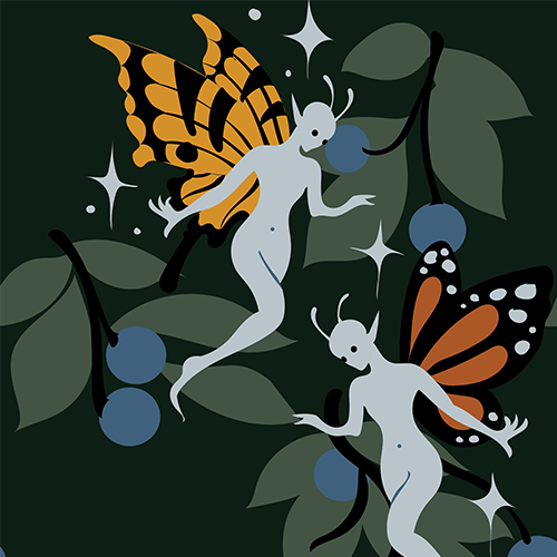 FootClothes LLC – Engroshandel Strømper - Unisex – Fantasifulde Fairies Crew Strømper24