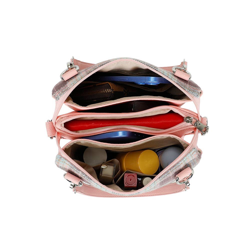 Strathurie – wholesale Crossbody bag – Women's – Harris Tweed Skye Blue Crossbody Bag 7115 A054