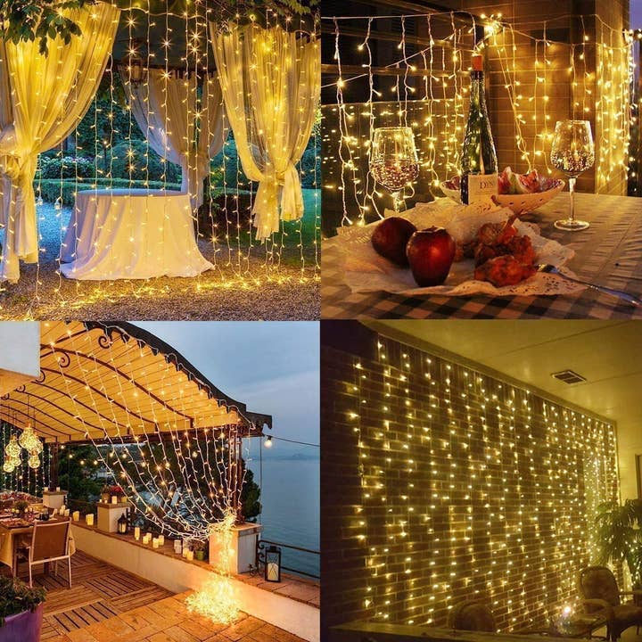 Perfect Holiday - Wholesale String Lights - 300 LED Curtain Lights USB Remote - Rainbow6