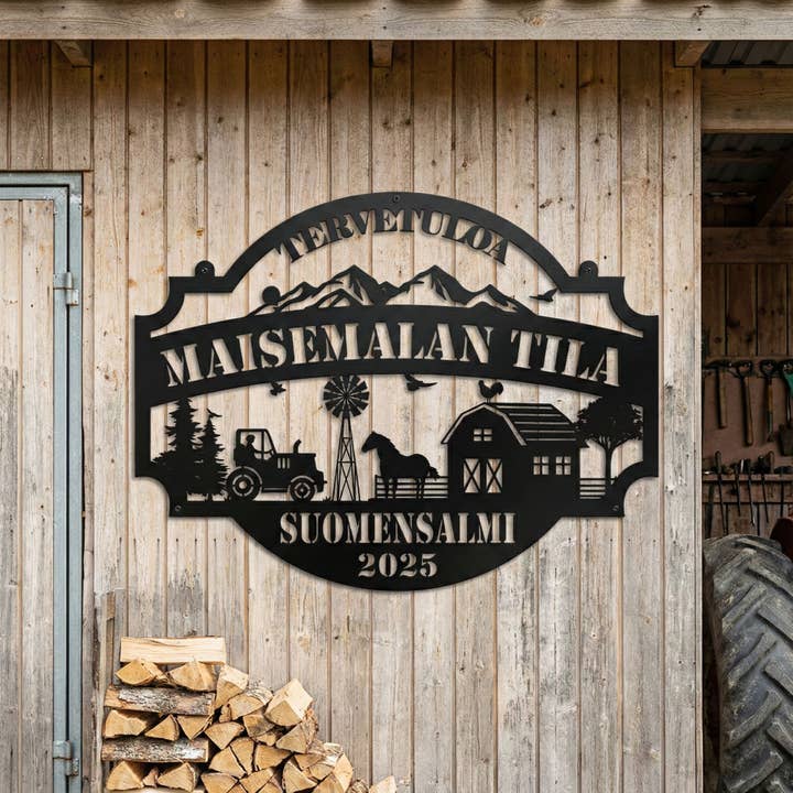 Placa Metálica de Quinta Paisagística por atacado de Teraskyltit.fi