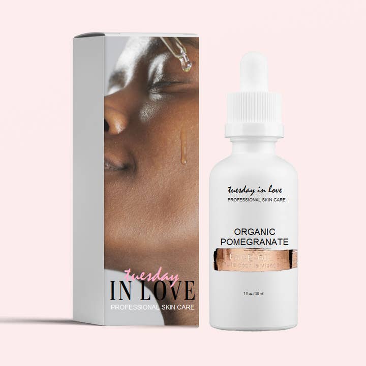 Organic Pomegranate Face Oil for wholesale by Tuesday in Love