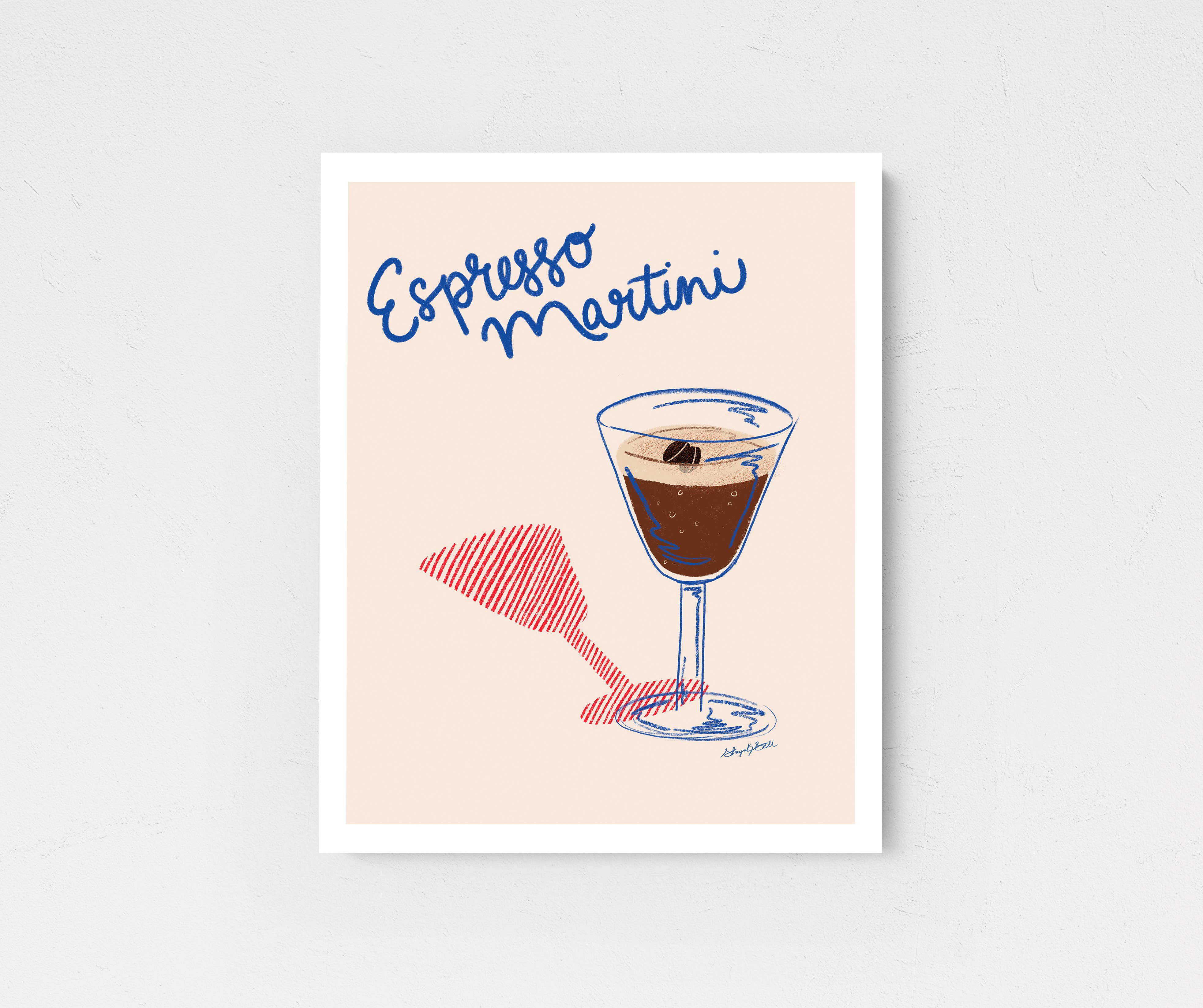 Art & Design by Shayna Sell - Wholesale Art Print - Espresso Martini Art Print1