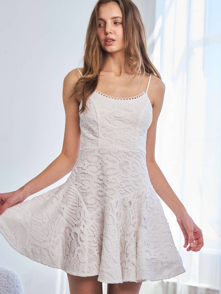 White Mini Dress for wholesale by In The Beginning