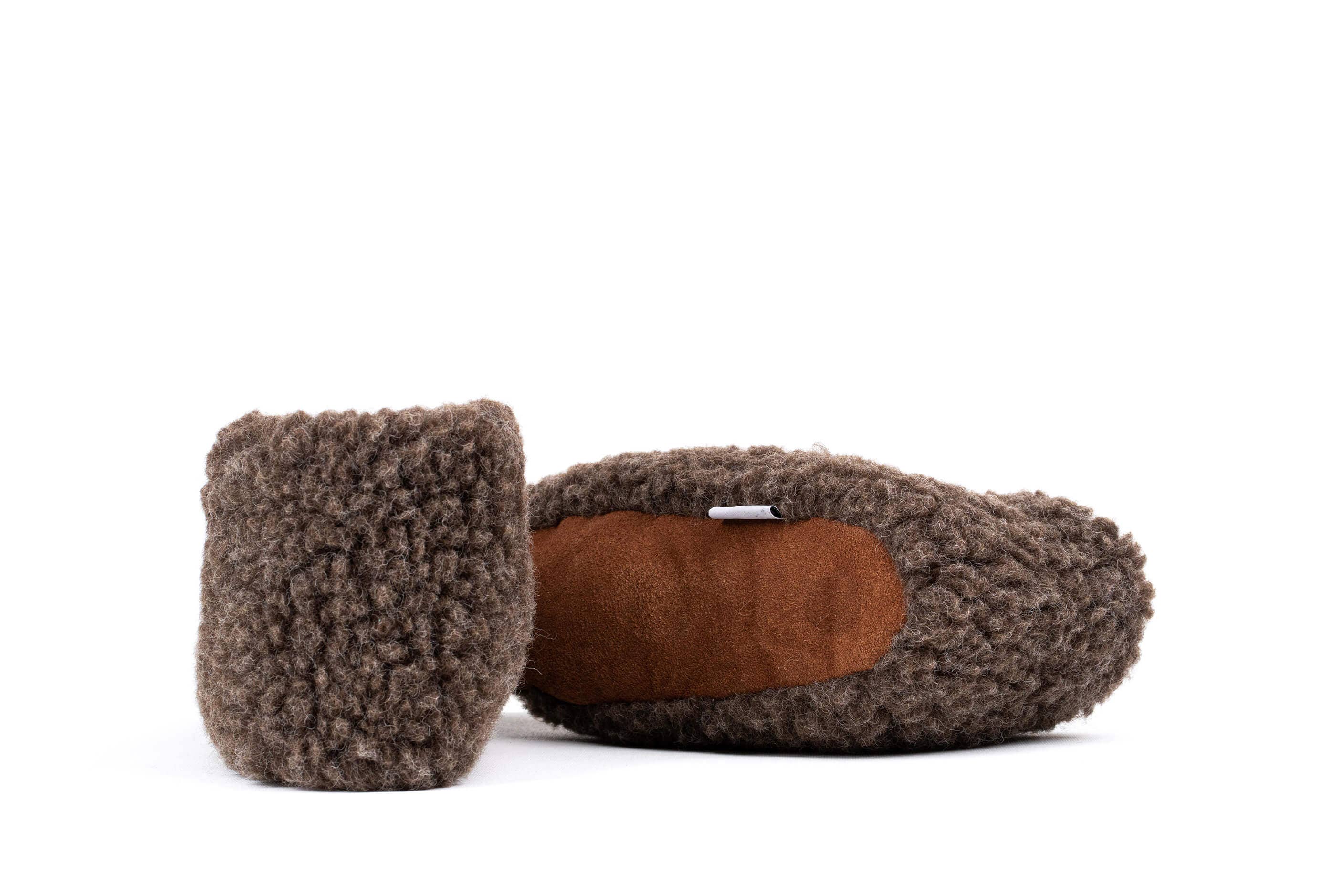 Woollyes Inc - Wholesale Slippers - Women's - Sherpa Woollen Shoes- Mocha Brown7