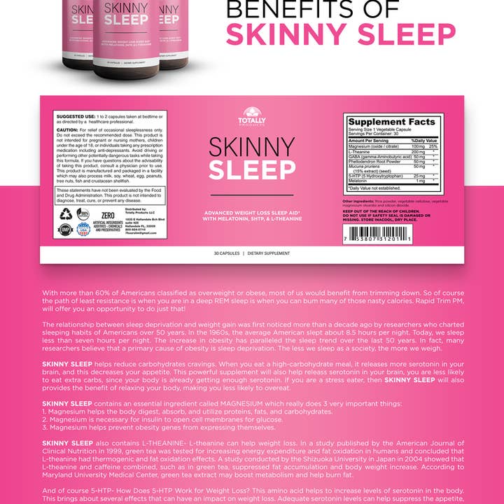 Totally Products - Wholesale Oral supplement/vitamin - Skinny Sleep and Advanced Diabetic Support Combo Pack4