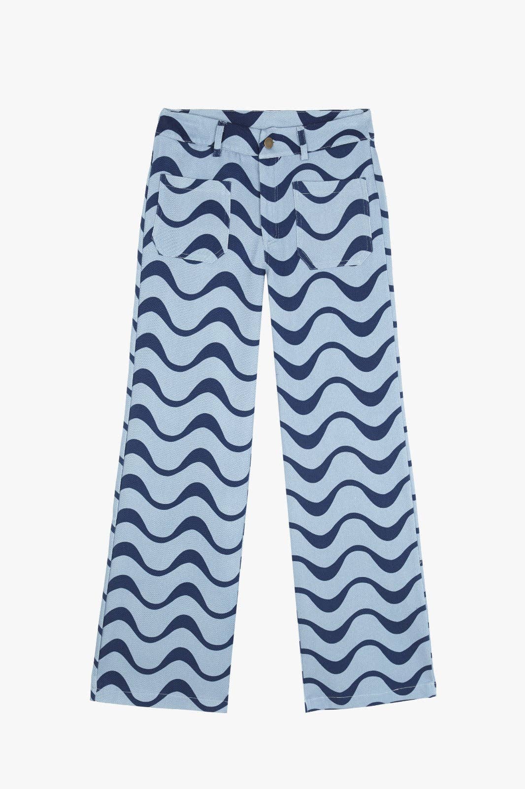 MindTraveler – calças de ganga - Mulher por atacado – Jeans Valeria Waves azul1