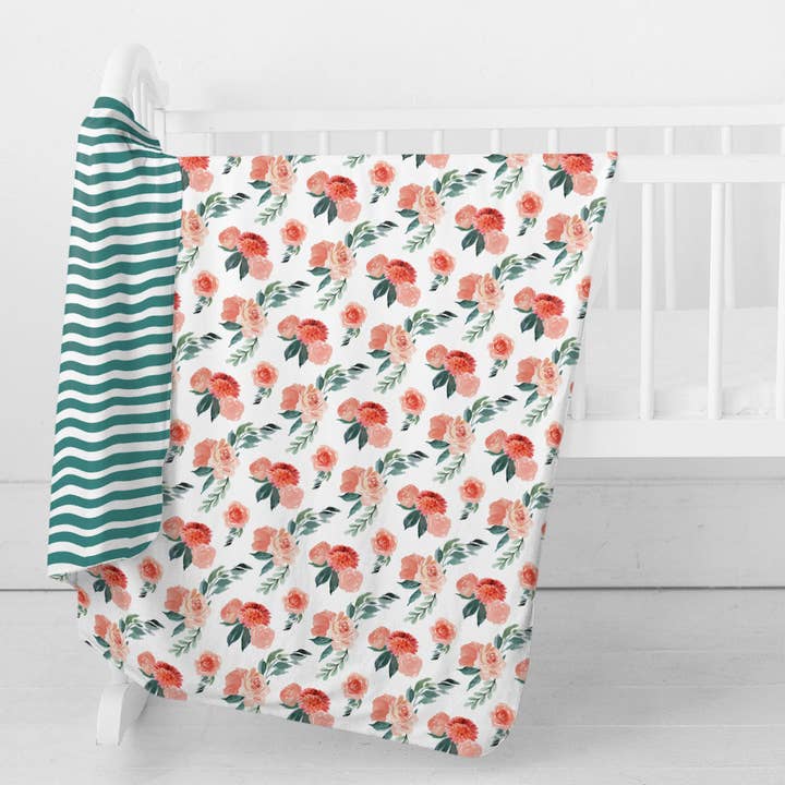 Swaddle Blanket | Sweet Blooms for wholesale by Audrey & Bear