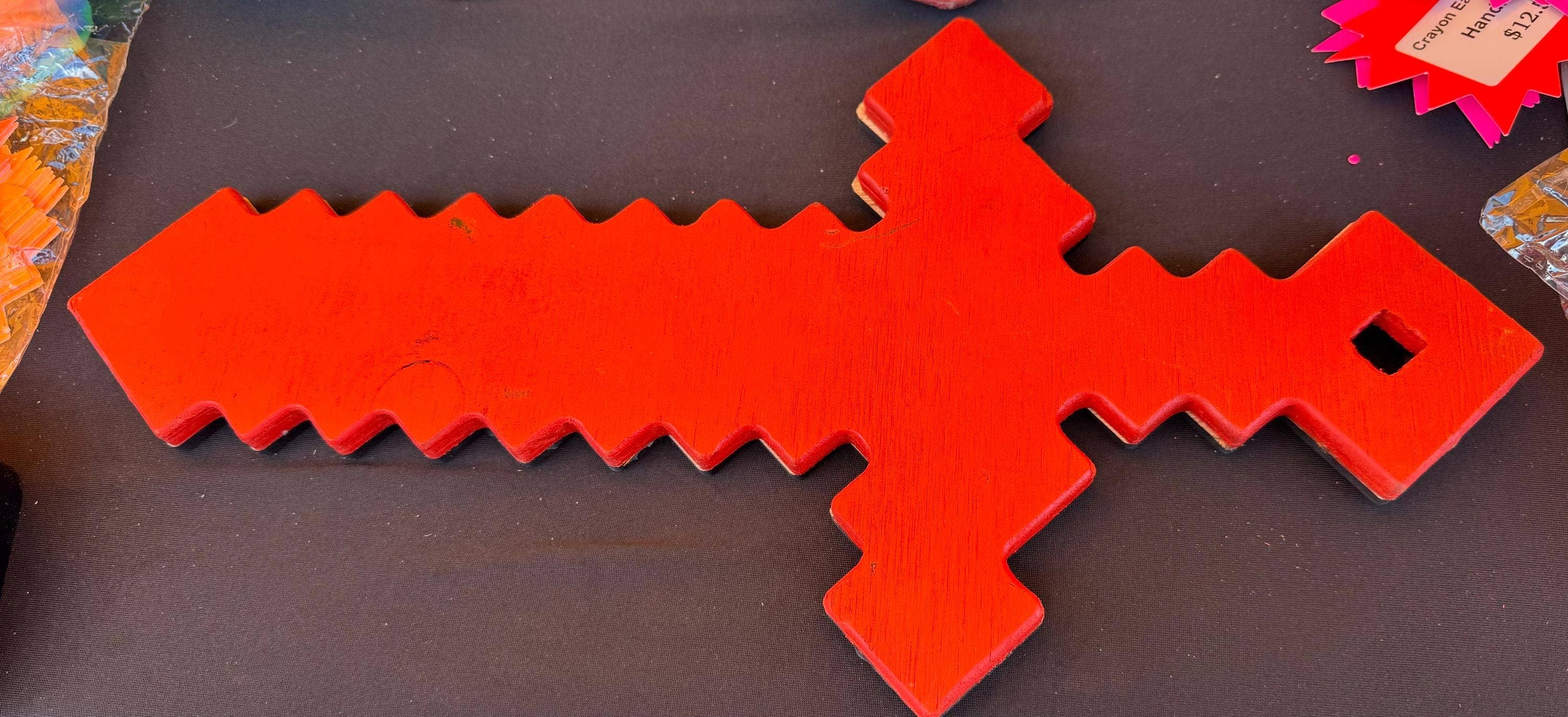 Crayon Eater Designs - Vente Jouet en bois – enfant - Épée, style Minecraft2