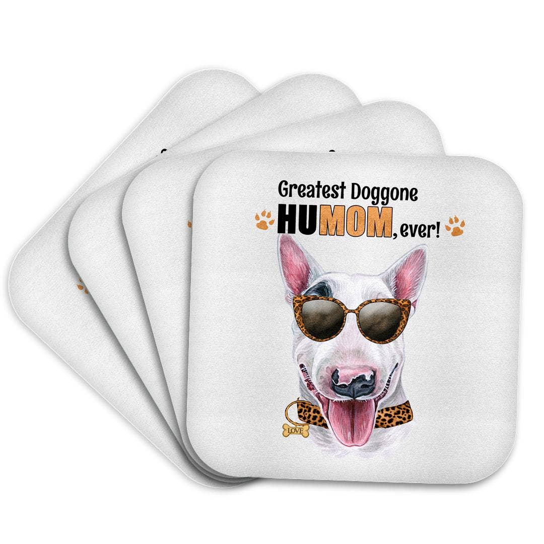 3dRose - Wholesale Coasters - 3dRose, Mothers Day Dog in Cheetah Print a Staffordshire Bull Terrier, Coaster7