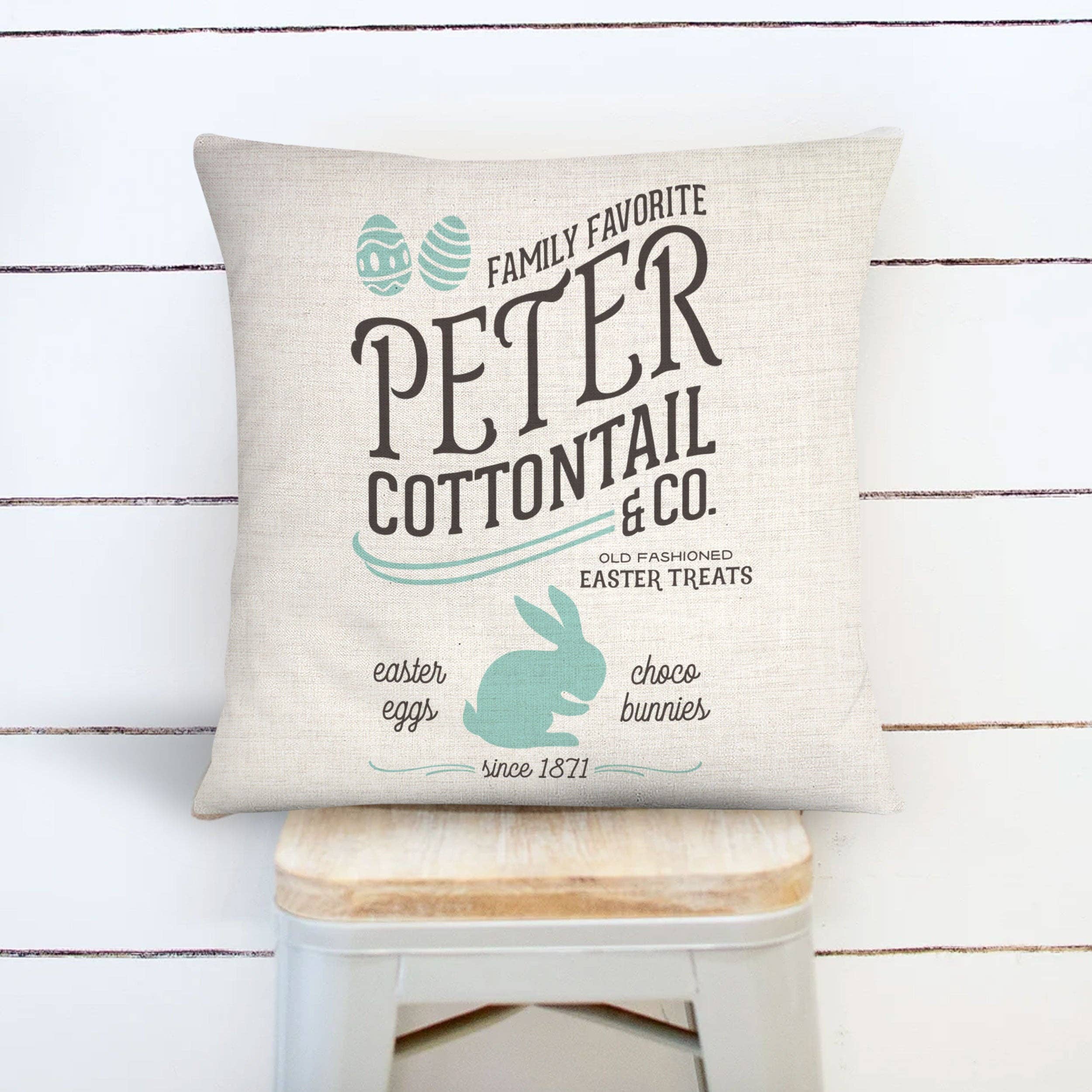 ZA Handmade Wholesale - Wholesale Throw Pillow Cover - Peter Cottontail & Co. pillowcase pillow cover | easter pillow cover | easter treats throw pillow pillowcase | easter pillow decorative home décor3