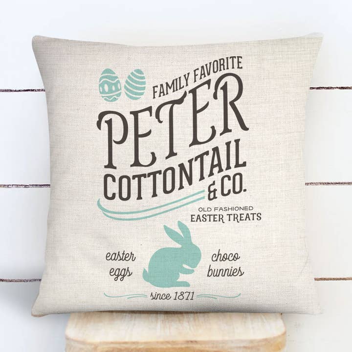 ZA Handmade Wholesale - Wholesale Throw Pillow Cover - Peter Cottontail & Co. pillowcase pillow cover | easter pillow cover | easter treats throw pillow pillowcase | easter pillow decorative home décor3