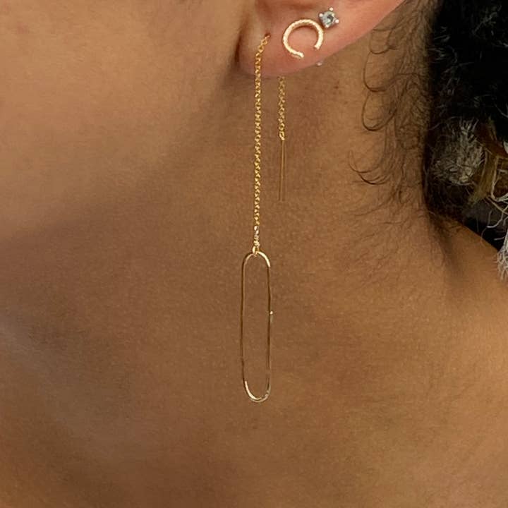 Bonnie Boardman Jewelry – wholesale Dangle earrings – Hand forged link threader1