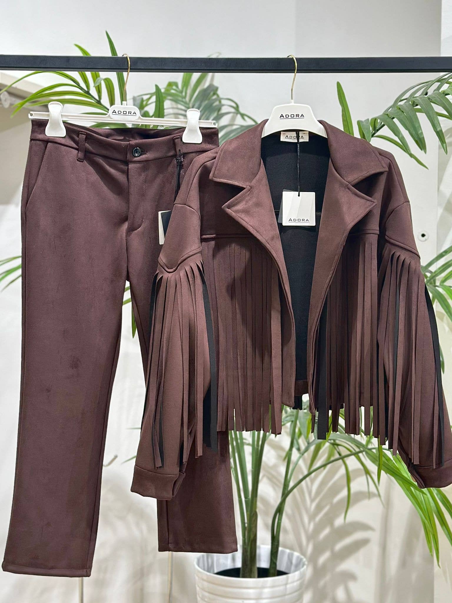 ADORA - Wholesale Jacket - Women's - Suede jacket with fringes