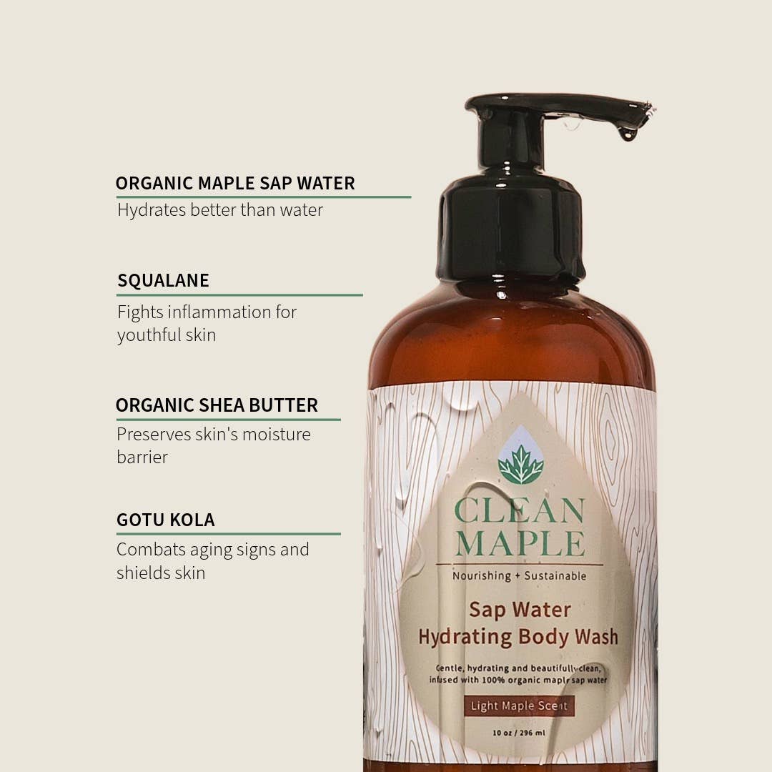 Clean Maple - Wholesale Body Wash/Shower Gel - Sap Water Hydrating Body Wash - Clean Maple Body Care2