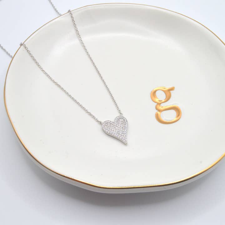 Pave Love Heart for wholesale by Graceful Jewels co.