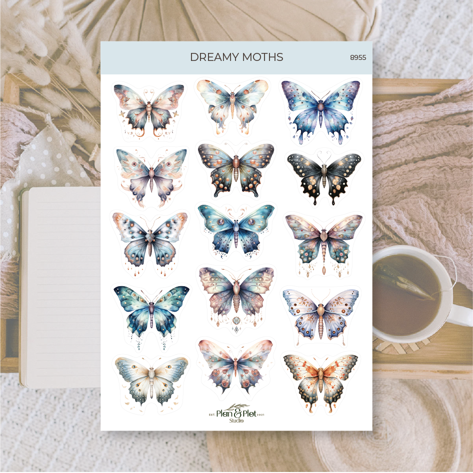 Plan & Plot Studio - Wholesale Sticker - Dreamy moths | Stickers0