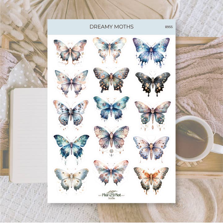 Plan & Plot Studio - Wholesale Sticker - Dreamy moths | Stickers