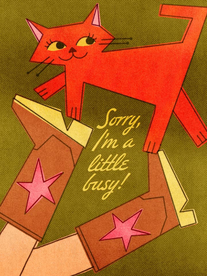 Sorry I'm A Little Busy Print for wholesale by Delicate Type