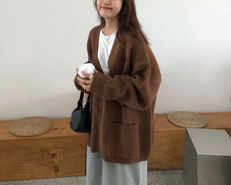 Marayn - Wholesale Cardigan - Women's - Korean Knit Cardigan Chic Embroidered  Cozy4