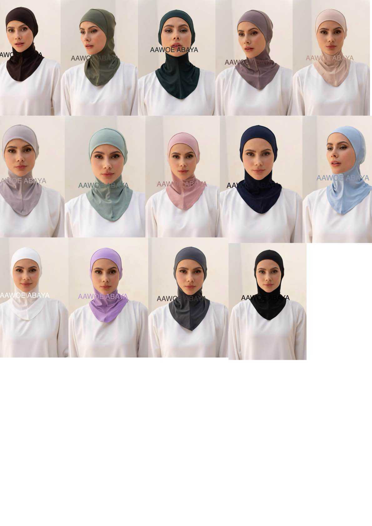 Aawoe Abaya – wholesale Hijab - Dam – Elegant hijabmössa med kaffekant - 22882