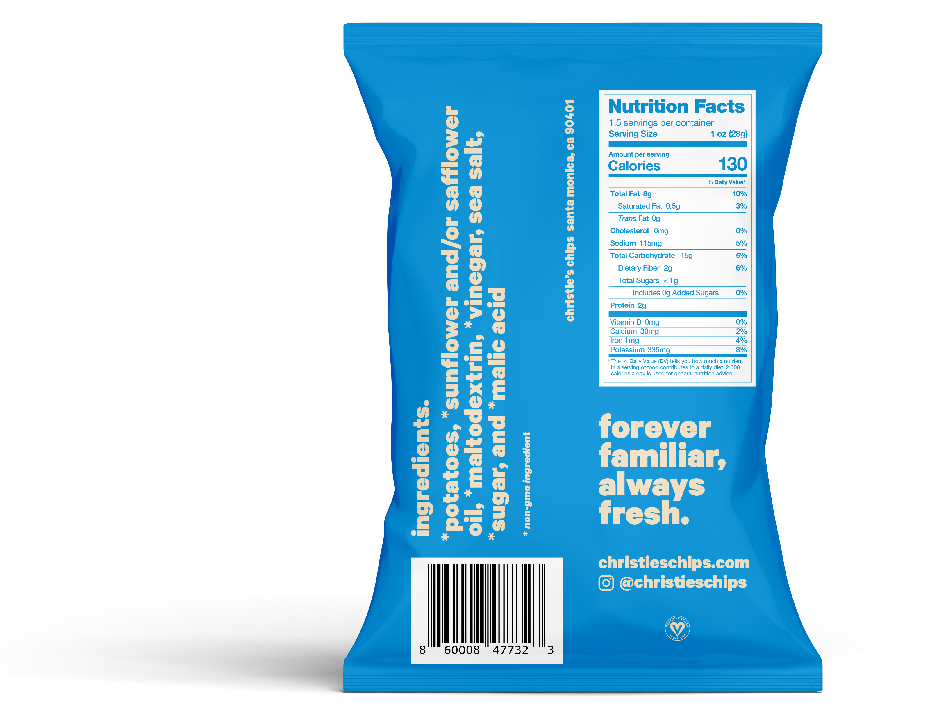 Christie's – wholesale Crisps – Christie's Sea Salt and Vinegar Potato Chips Snack Bag1