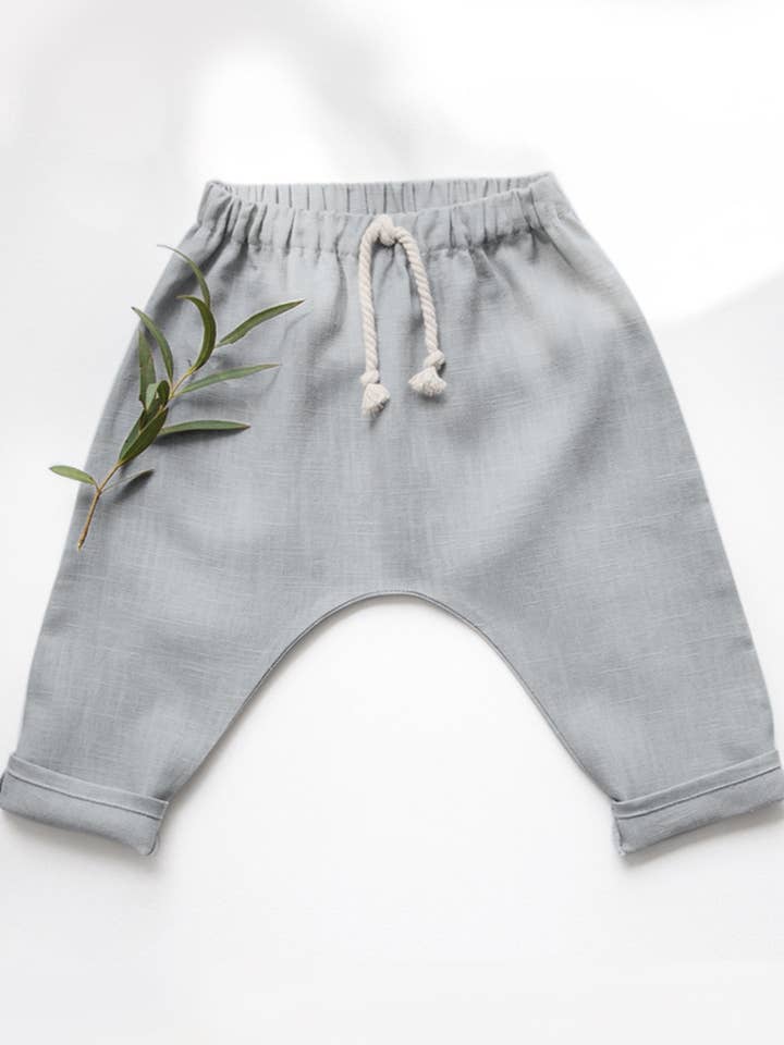 Linen trousers - soft grey for wholesale by UNIQUE LOVE Design