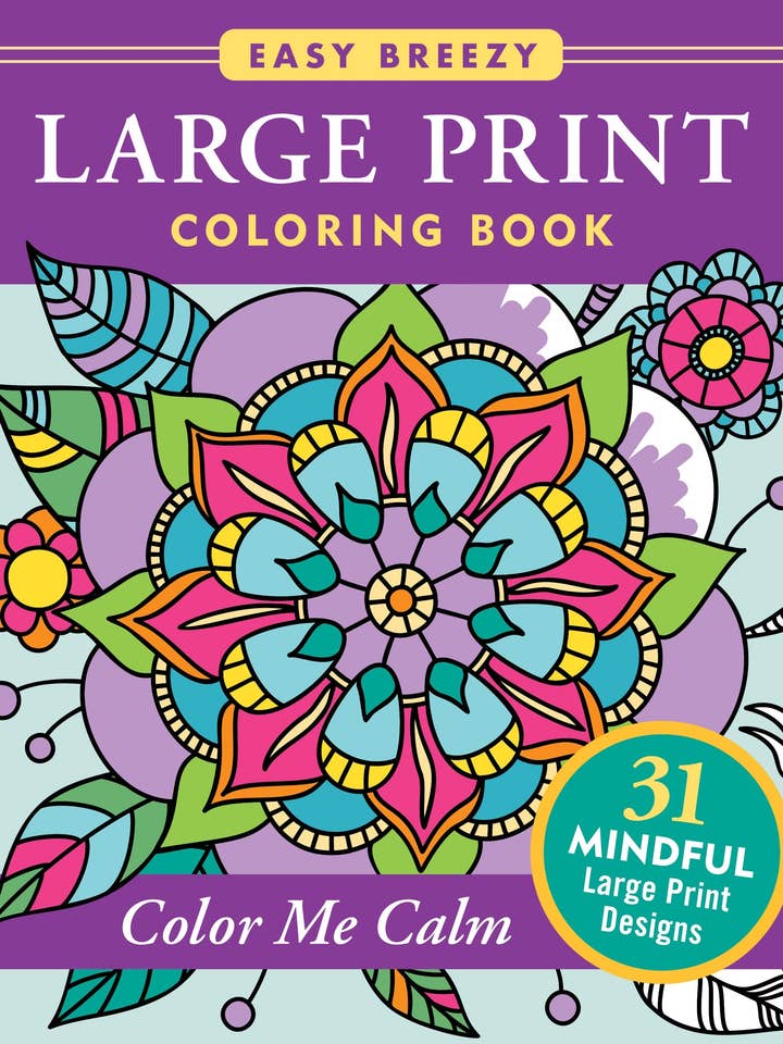 Large Print Coloring Book - Color Me Calm for wholesale by Peter Pauper Press