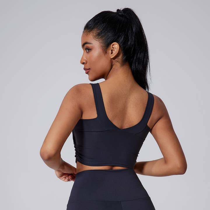 Sodalemon - Wholesale Athletic Top - Women's - Women Open-Back Yoga Bra Waist-Cinching Workout Tank Top1