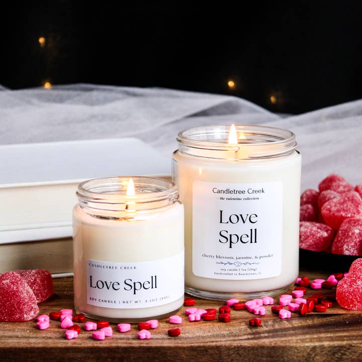 Candletree Creek - Wholesale Jar/Filled Candle - Love Spell 3.5oz Candle