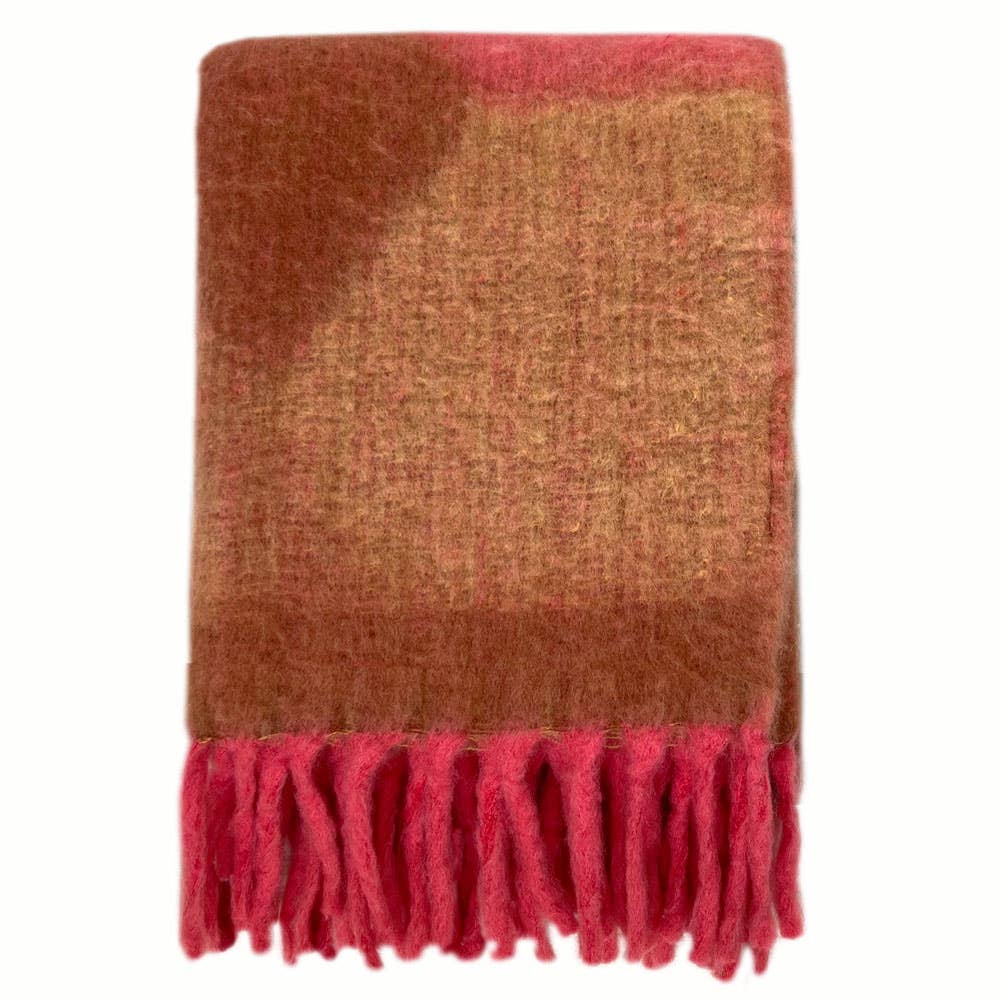 Malagoon - Wholesale Throw Blanket - Zapotec soft pink recycled throw1