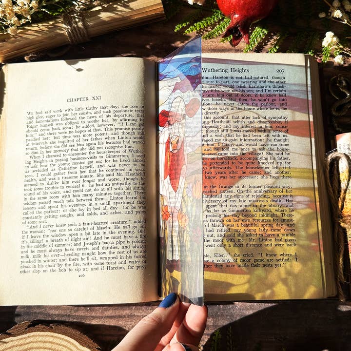 Sonnet and Fable – wholesale Bookmark – Brown Spot Cow Stained Glass Bookmarks1