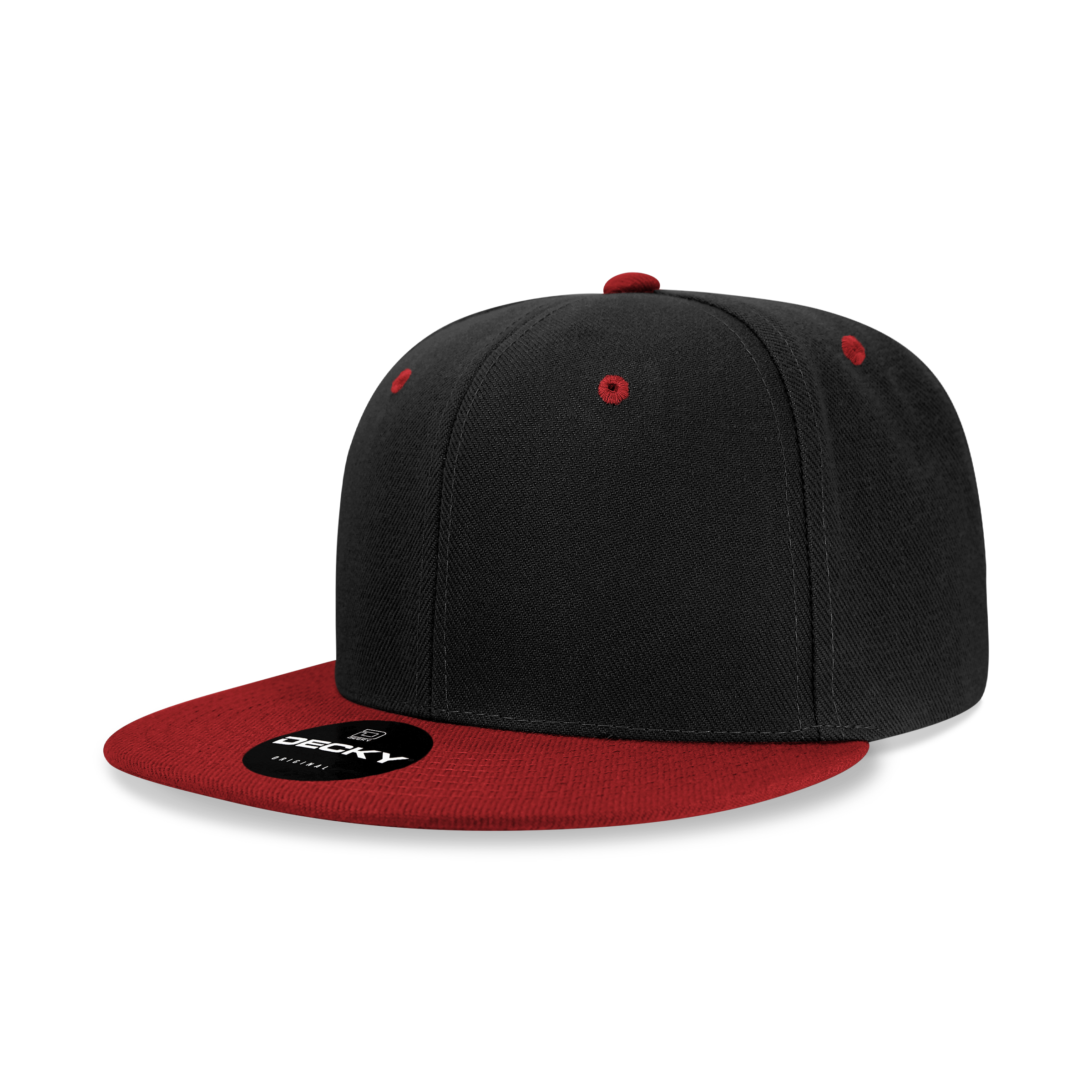The Park Wholesale - Wholesale Flat Brim Cap - Men's - Decky 6020 - High Profile 6 Panel Snapback, Flat Bill Hat - 602040