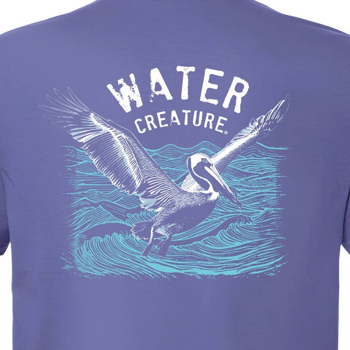 Pelican Etching, Soft, Water Creature Brand Customizable for wholesale by Charleston Apparel