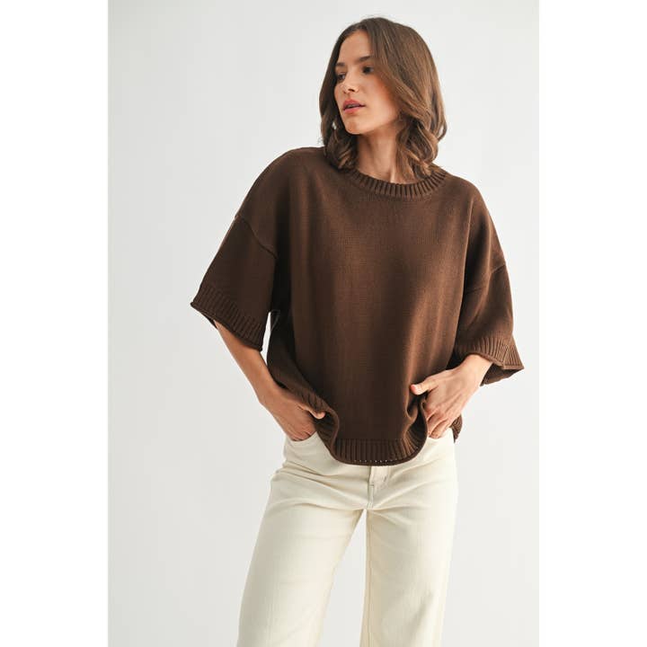 FUN2FUN - Wholesale Knit Sweater - Women's - BOXY CROP SWEATER21