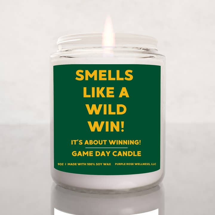 Minnesota Wild Hockey Candle for wholesale by Purple Rose Wellness, LLC