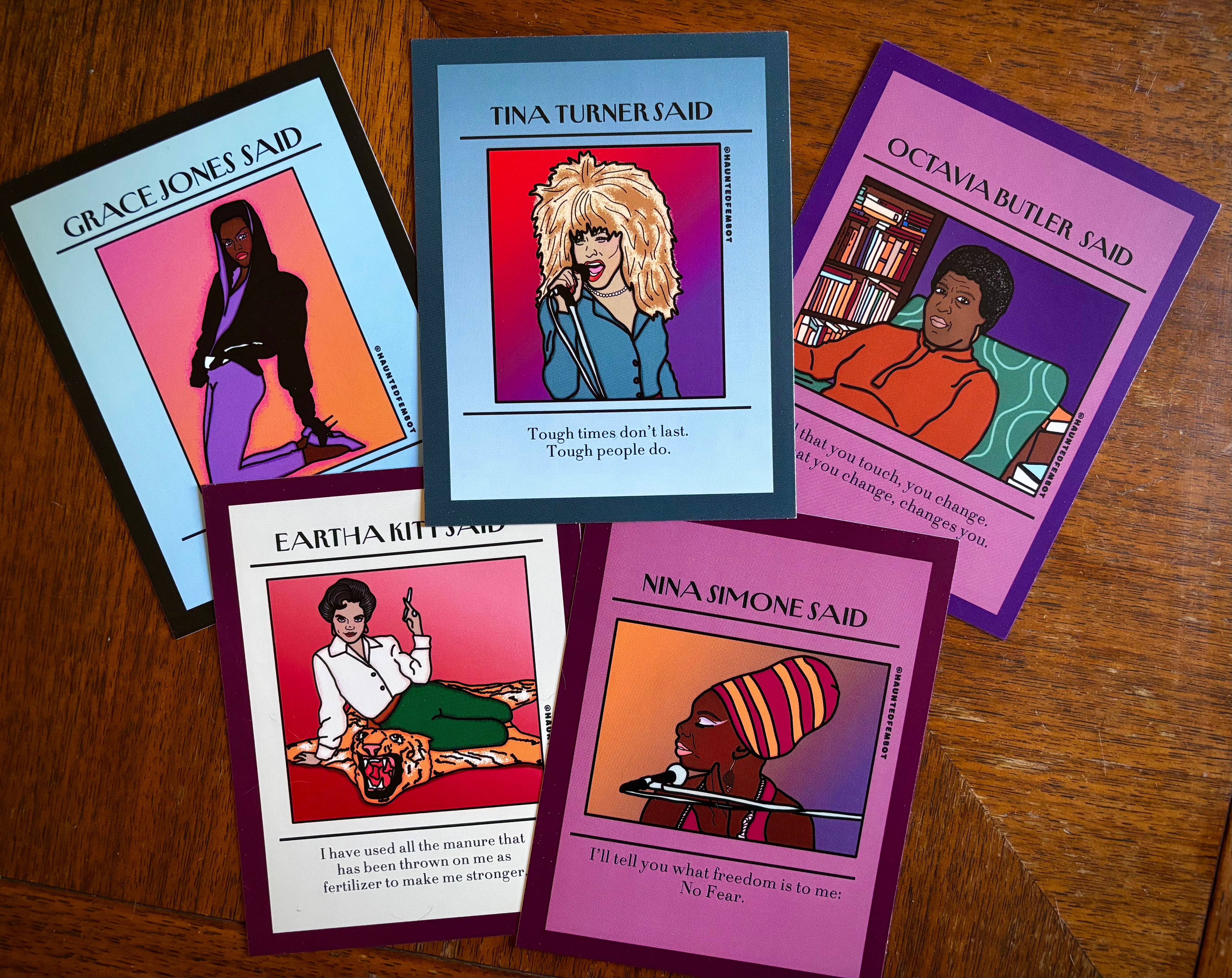 Haunted Fembot - Wholesale Postcard - Octavia Butler " All that you change changes you." Postcard2