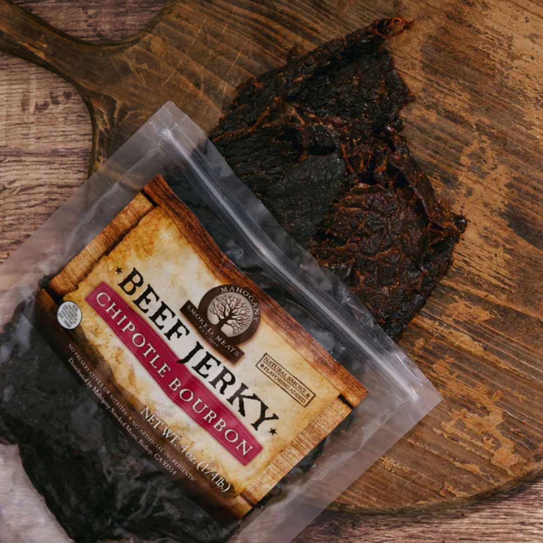 Mahogany Smoked Meats - Wholesale Jerky - Chipotle Bourbon Beef Jerky - All-Natural, 4oz1