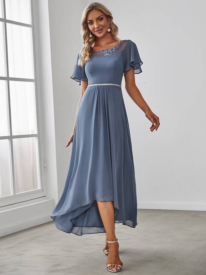 Ever-Pretty - Wholesale Dress - Women's - Women's Casual Boat Neck A-Line Midi Dress