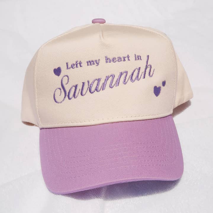 Left My Heart In - Custom Embroidered Location Two Tone Hat for wholesale by Daily Disco