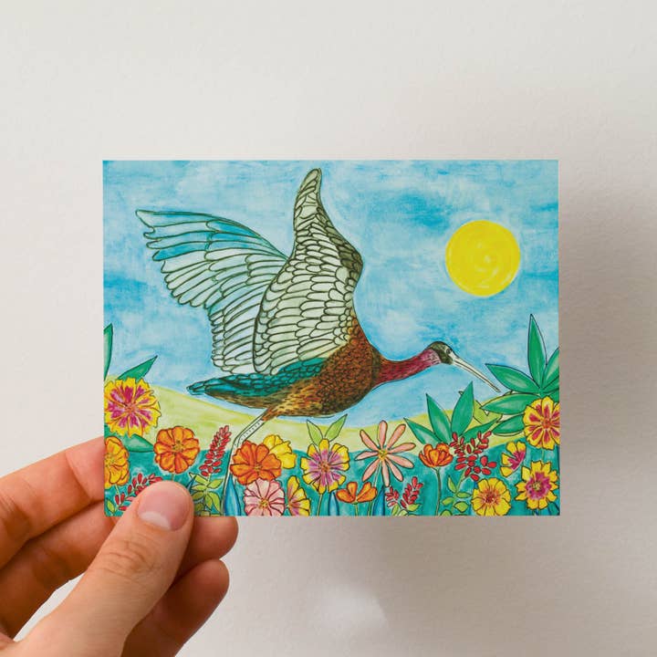 Watercolor Ibis - Blank Card for wholesale by Natalie V. Mason