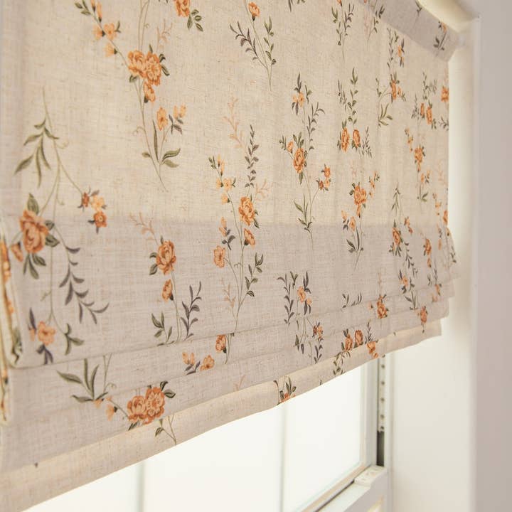 Lanting Home Decor Inc. - Wholesale Curtain - Custom Faux Roman Shades Clementine rose4