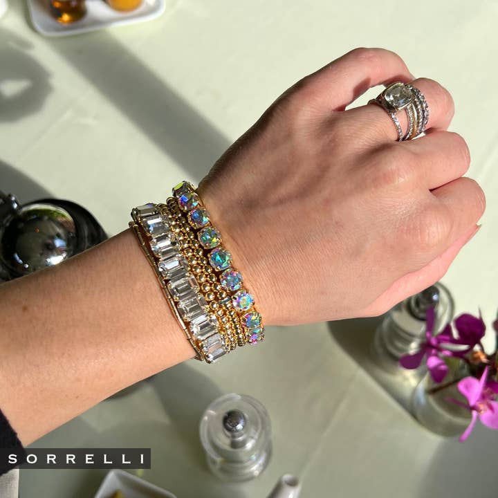 Clear 7 inch Octavia Stretch Bracelet - BFM30BGCRY for wholesale on Faire2