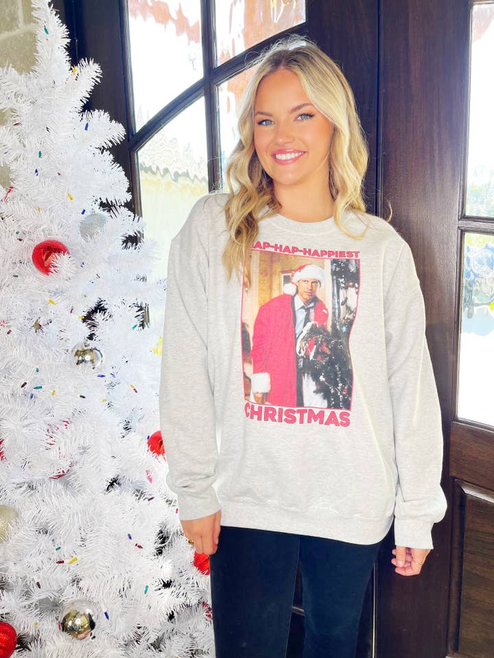 Poppy & Pine - Wholesale Graphic Sweatshirt - Women's - Happiest Christmas Sweatshirt